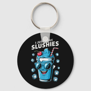 I Just Love Slushies Cool Fun Summer Slushy Drink Key Ring