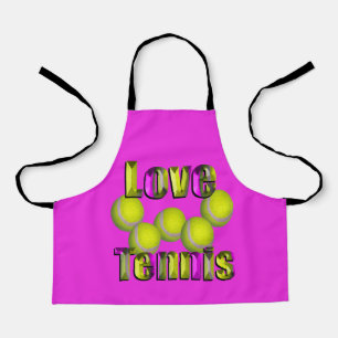 I Just Love Tennis, Kids Full Print Apron