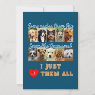 I Just Love Them All Dogs Photo Design Holiday Card