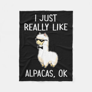 I Just Really Like Alpacas, Ok_ Llama Alpaca Fleece Blanket