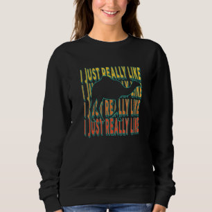 I Just Really Like Camels Quote Retro Humour Idea Sweatshirt