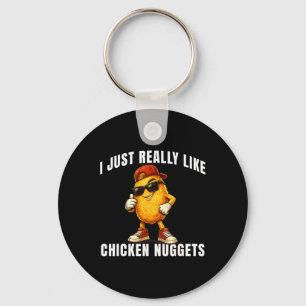 I Just Really Like Chicken Nuggets Funny Boys Kids Key Ring