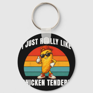 I Just Really Like Chicken Tenders Funny Boys Kids Key Ring