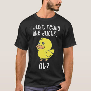 I Just Really Like Ducks dog head dog print T-Shirt