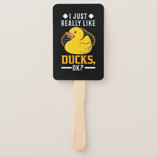 I Just Really Like Ducks Hand Fan