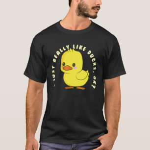 I Just Really Like Ducks Kids Animal Cute Duck   T-Shirt