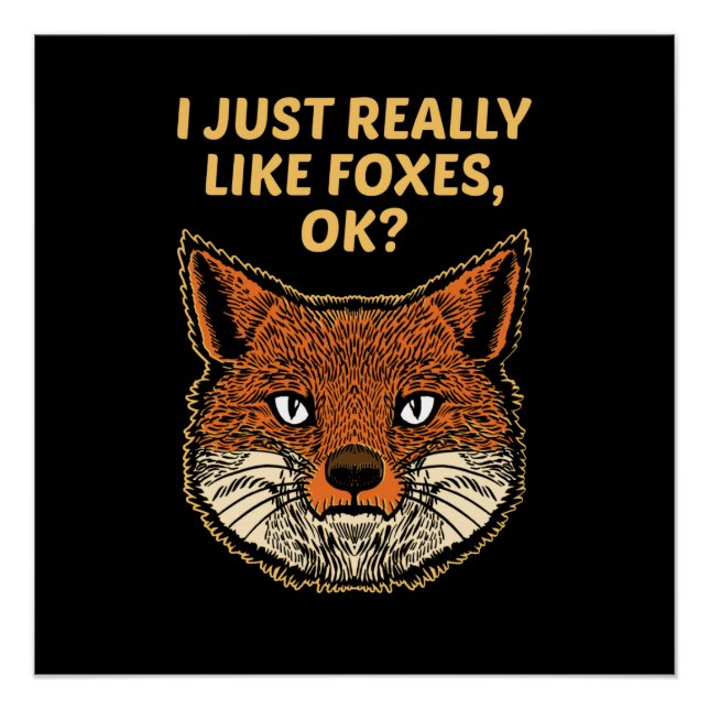 I Just Really Like Foxes Ok Poster (Front)