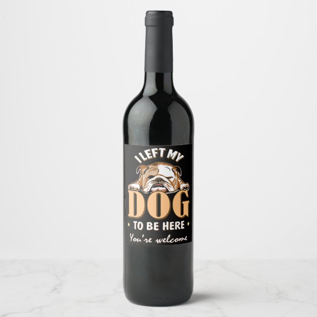 I Just Really Like Frenchies Bulldog Lover Wine La Label (Front)