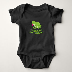 I Just Really Like Frogs OK Funny Frog Lovers Baby Bodysuit