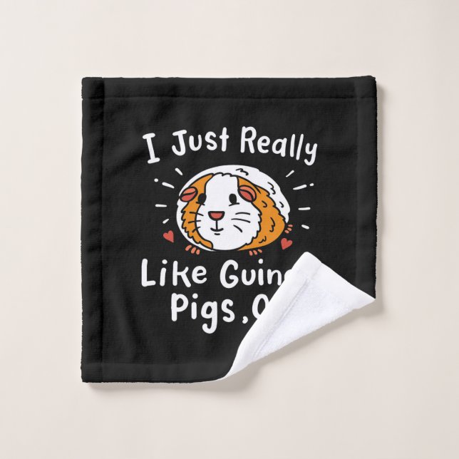 I Just Really Like Guinea Guinea Pig Kawaii Wash Cloth (Wash Cloth)