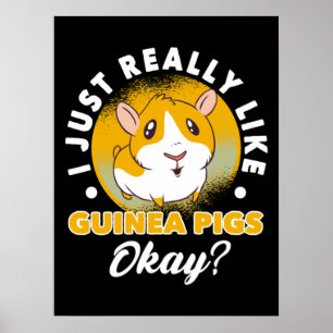 I Just Really Like Guinea Pigs Cavy Roddent Poster