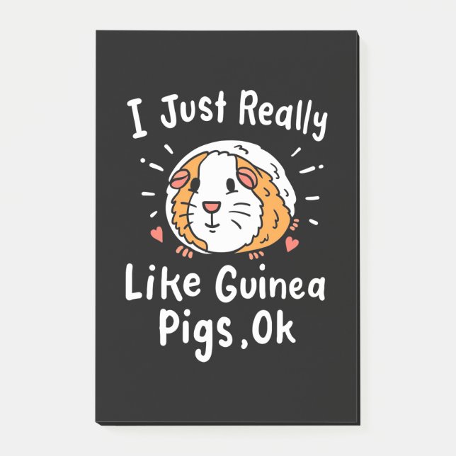 I Just Really Like Guinea Pigs Post-it Notes (Front)