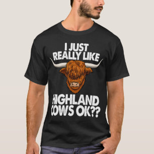 I Just Really Like Highland Cow  Strong Cow Tees W