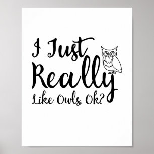 I Just Really Like Owls, Ok? Poster