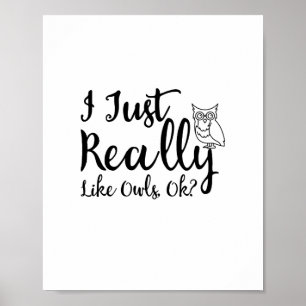 I Just Really Like Owls, Ok? Poster