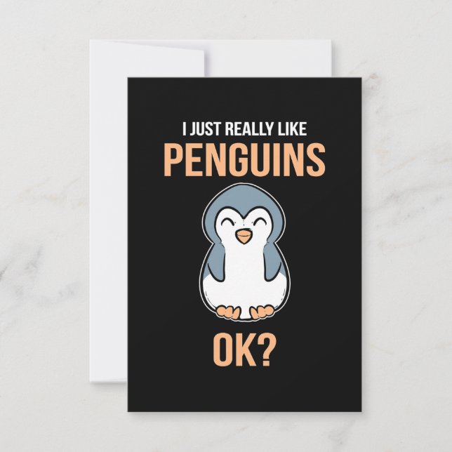 I Just Really Like Penguin RSVP Card (Front)