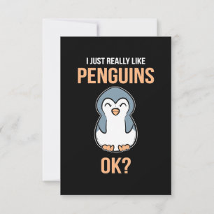 I Just Really Like Penguin RSVP Card