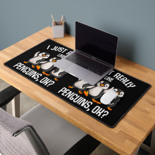 I Just Really Like Penguins Kids Girl Boys Women P Desk Mat