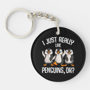I Just Really Like Penguins Kids Girl Boys Women P Key Ring