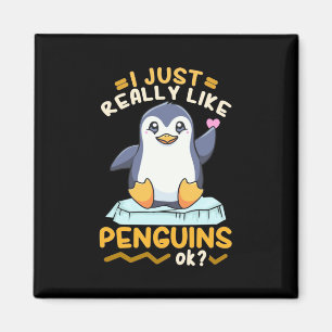 I Just Really Like Penguins Magnet