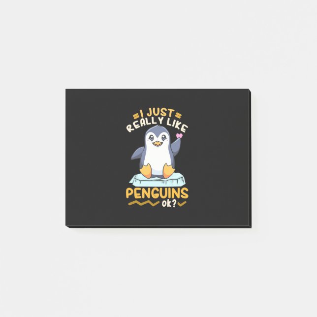 I Just Really Like Penguins Post-it Notes (Front)