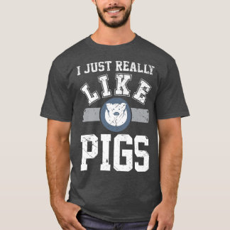 I Just Really Like Pigs Ok Funny Pig Men Athletic  T-Shirt