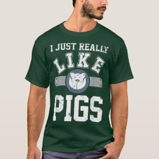 I Just Really Like Pigs Ok Funny Pig Men Athletic  T-Shirt