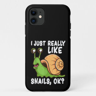 I Just Really Like Snails, Ok Funny Snail Lover Gi iPhone 11 Case