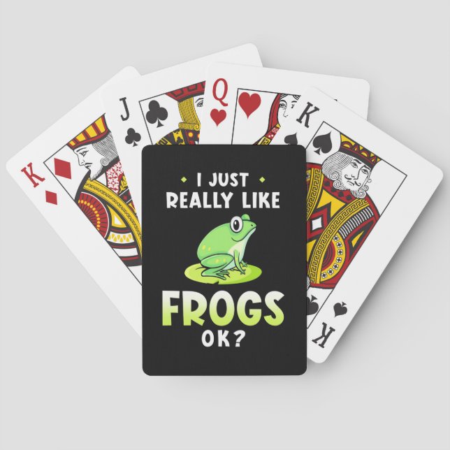 I Just Really Likes Frogs Playing Cards (Back)