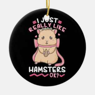 I Just Really Likes Hamsters Ceramic Ornament