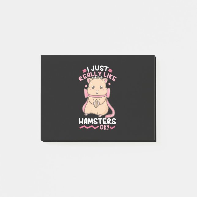 I Just Really Likes Hamsters Post-it Notes (Front)