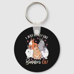 I Just Really Likes Rabbits Key Ring
