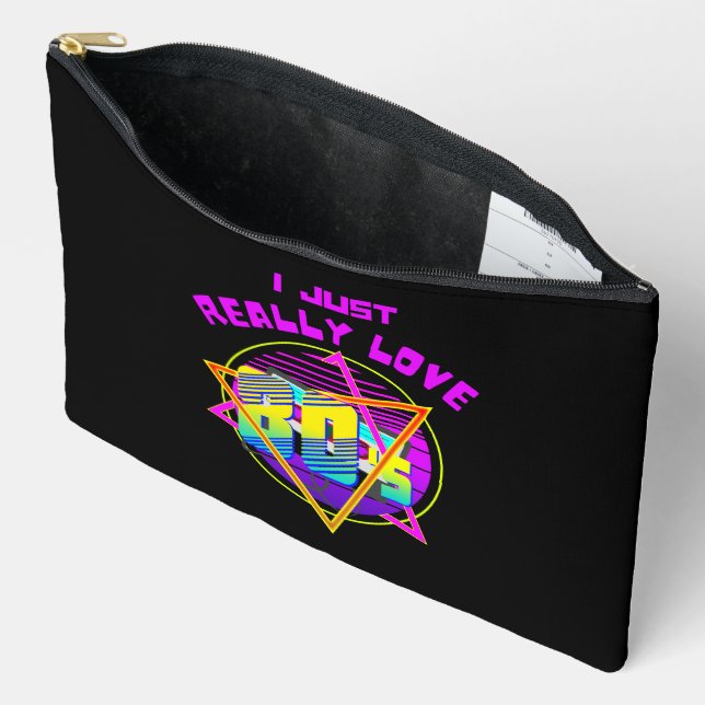I JUST REALLY LOVE 80s Accessory Pouch (Open)