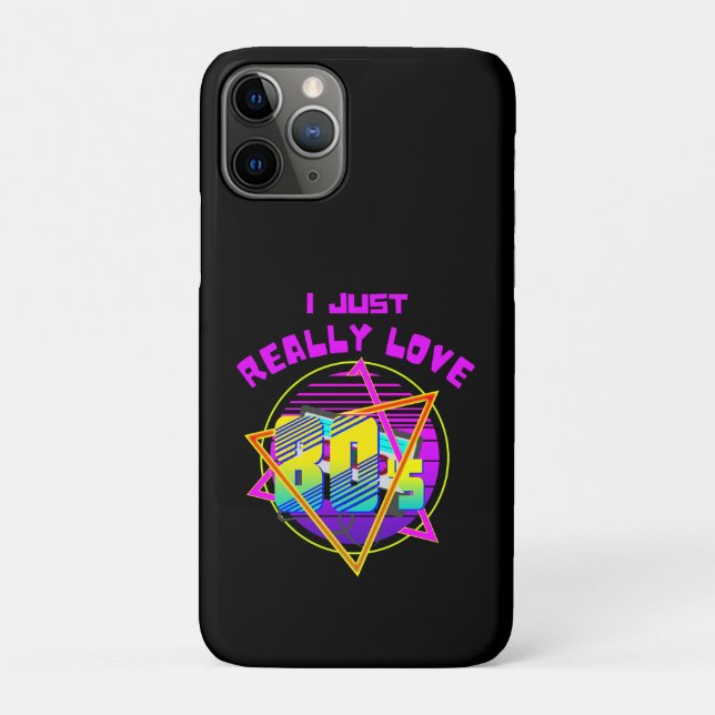 I JUST REALLY LOVE 80s Case-Mate iPhone Case (Back)