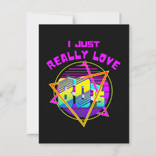 I JUST REALLY LOVE 80s Postcard