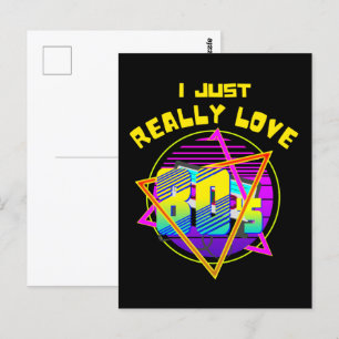 i JUST REALLY LOVE 80S Postcard