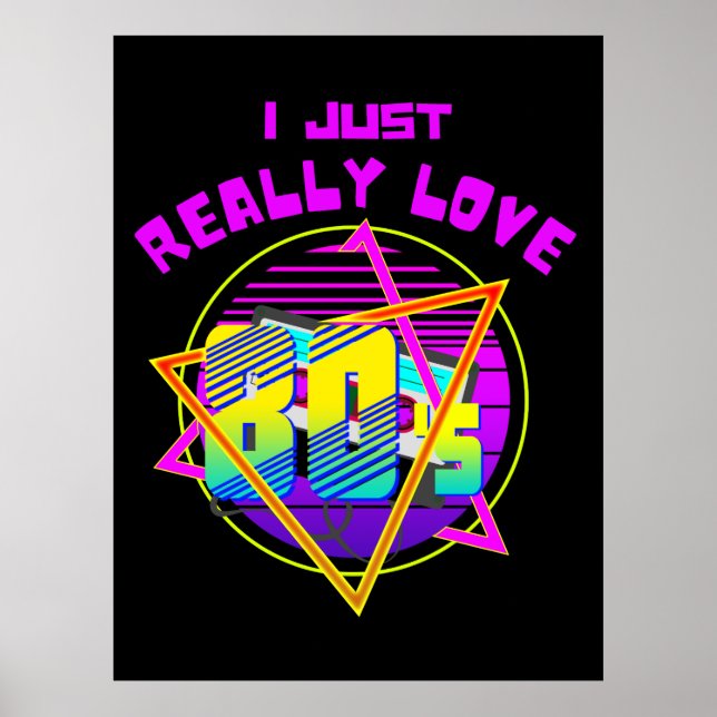 I JUST REALLY LOVE 80s Poster (Front)