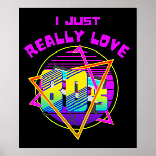 I JUST REALLY LOVE 80s Poster
