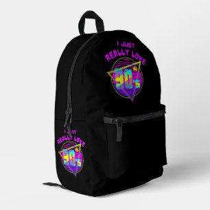 I JUST REALLY LOVE 90s Printed Backpack
