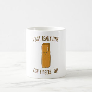 I Just Really Love Fish Fingers, Ok! Cute Kawaii Coffee Mug