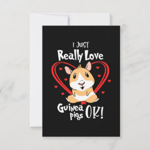 I Just Really Love Guinea Pigs Thank You Card