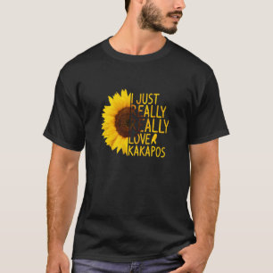I Just Really Love Kakapos Women Men Bird Sunflow T-Shirt