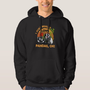 I Just Really Love Pandas Ok Animal Bear Retro 2 Hoodie