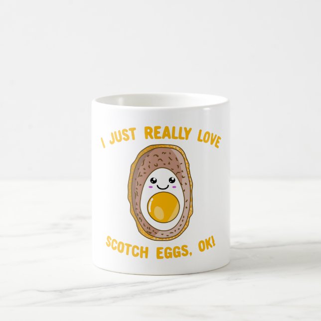 I Just Really Love Scotch Eggs, Ok! Kawaii Scotch Coffee Mug (Center)