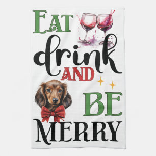 I Just Want To Bake & Cuddle My Dachshund: Tea Towel