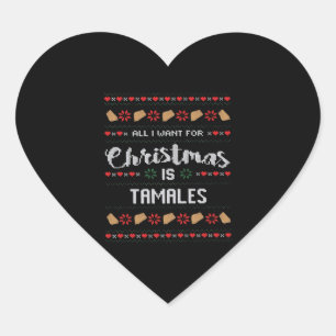 I Just Want To Bake Stuff And Watch Christmas Heart Sticker