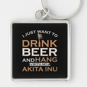 I just want to drink beer and hang with my shiba key ring