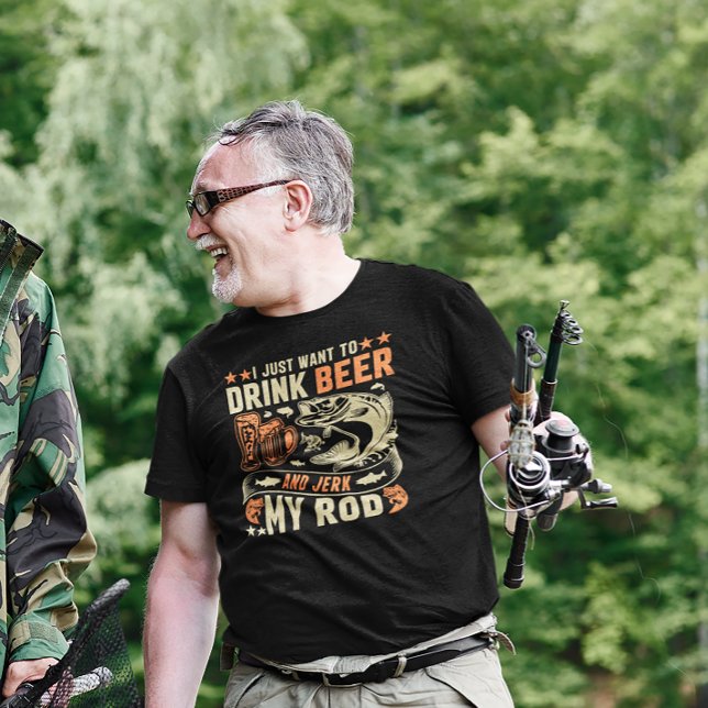 I Just Want to Drink Beer and Jerk My Rod Tri-Blend Shirt (Creator Uploaded)