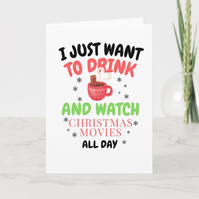 I just want to drink hot chocolate card (Front)