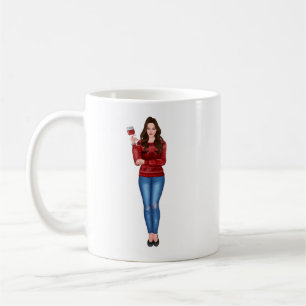 "I just want to drink wine and watch Christmas" C Coffee Mug